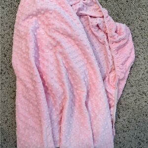 Pink minky crib sheet